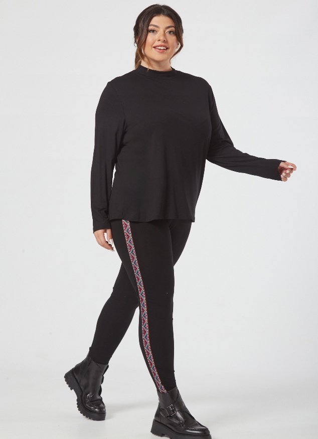 μπλούζα βισκόζ μονόχρωμη