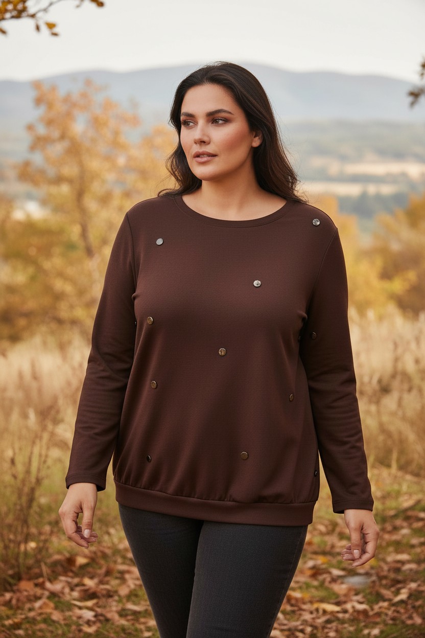 Μπλούζα πλεχτή με Διακοσμητικές Πέτρες