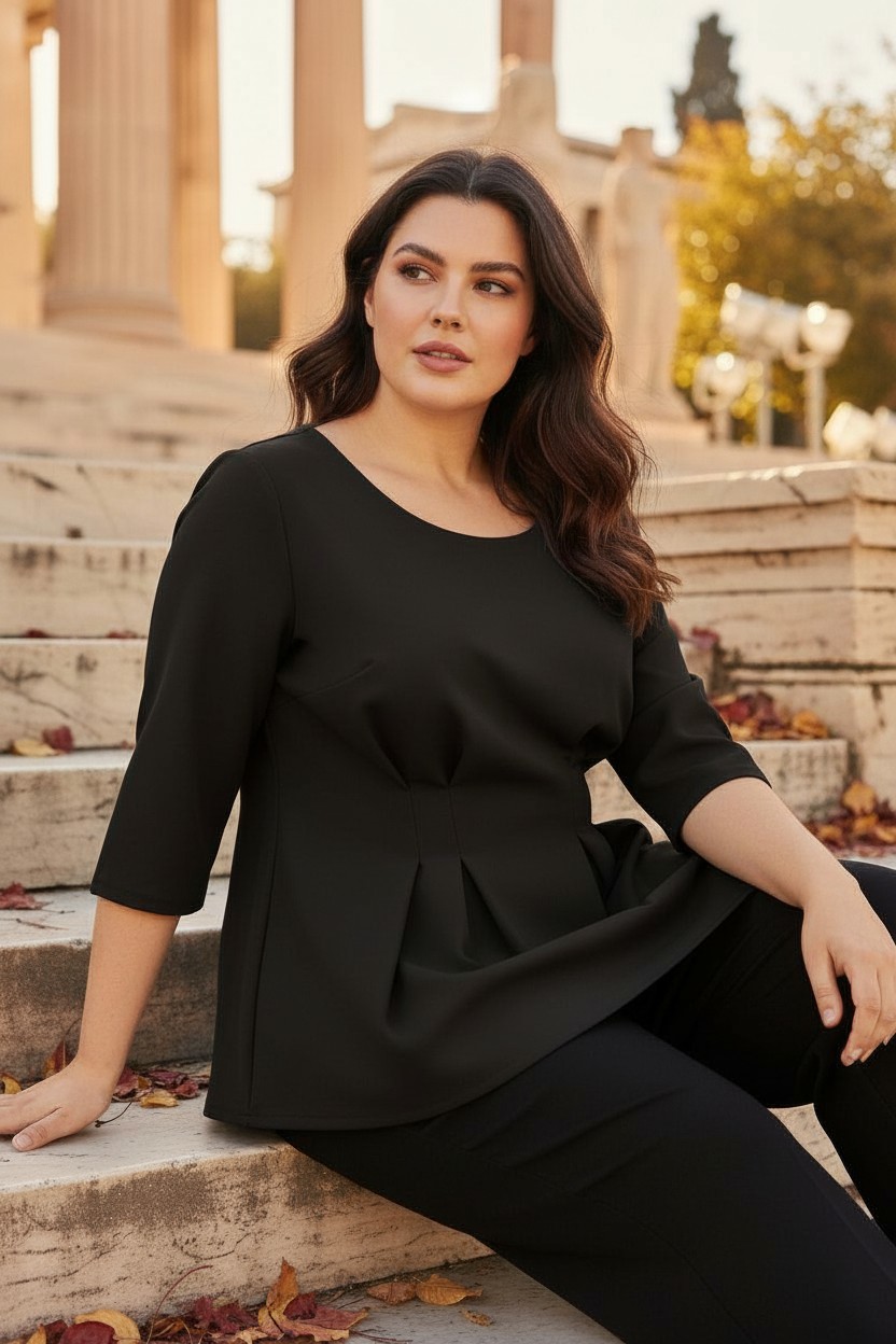 Μπλούζα με πιετάκια