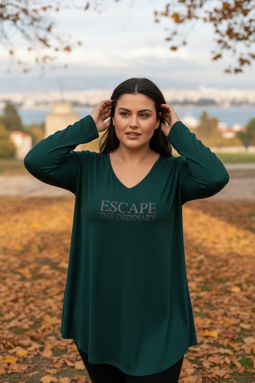 Μπλούζα Βισκόζ με Τύπωμα