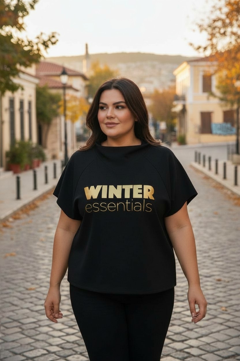 Μπλούζα με τύπωμα ανάγλυφο