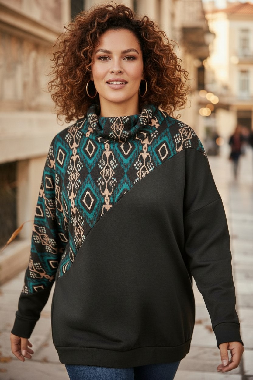 Μπλούζα Πλεχτή ζιβάγκο print