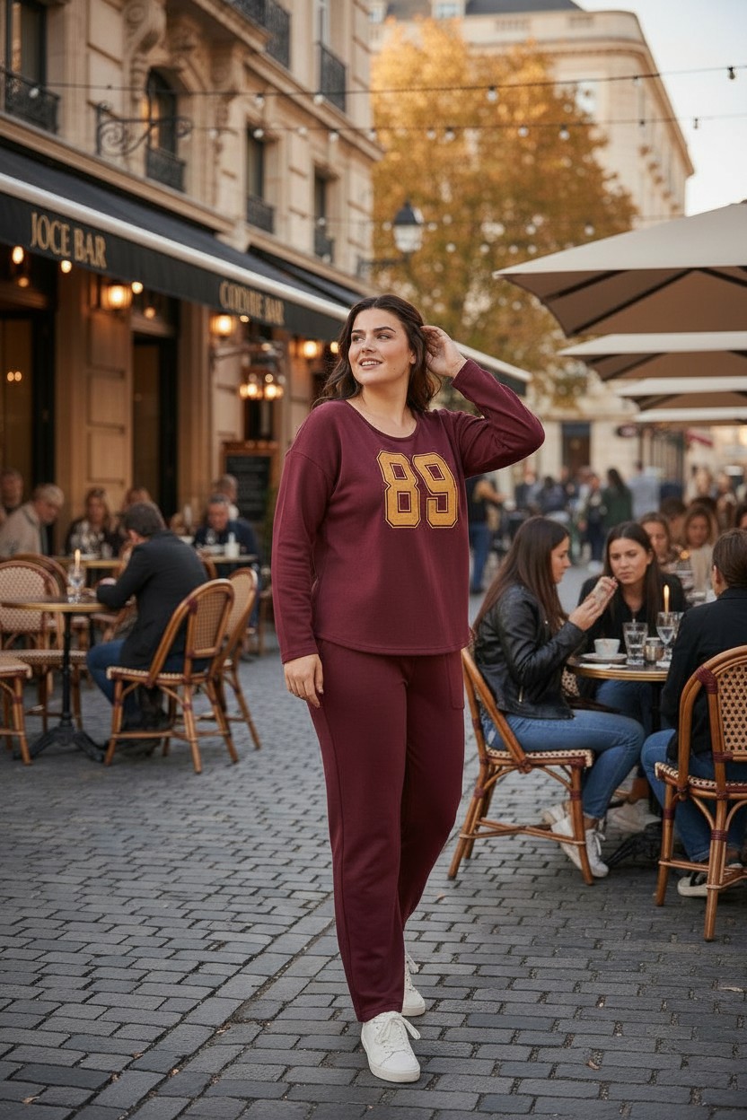 Μπλούζα Φούτερ με Κέντημα