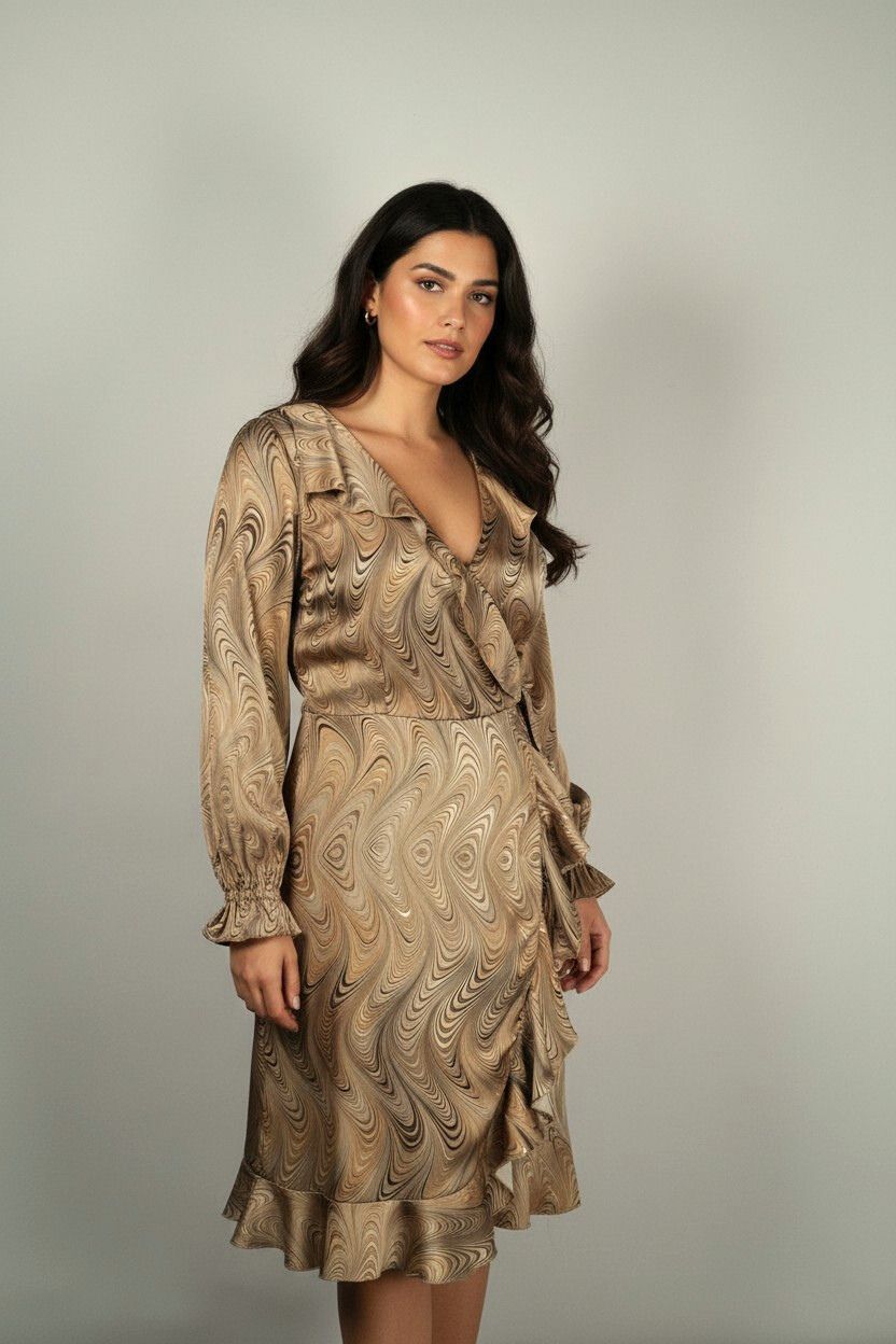 Φόρεμα κρουαζέ σατέν