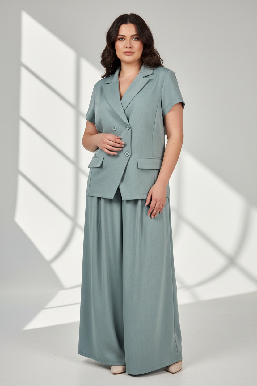Σακάκι σταυρωτό plus size